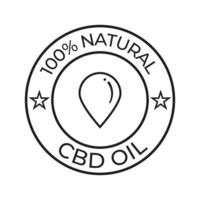 cbd Öl Etikett, cbd Öl, Abzeichen, 100 Prozent cbd Öl, cbd Öl Siegel vektor