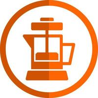 Kaffeepresse-Vektor-Icon-Design vektor