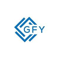 gfy Brief Logo Design auf Weiß Hintergrund. gfy kreativ Kreis Brief Logo Konzept. gfy Brief Design. vektor