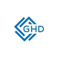 ghd brev logotyp design på vit bakgrund. ghd kreativ cirkel brev logotyp begrepp. ghd brev design. vektor