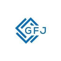 gfj Brief Logo Design auf Weiß Hintergrund. gfj kreativ Kreis Brief Logo Konzept. gfj Brief Design. vektor