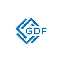 gdf Brief Logo Design auf Weiß Hintergrund. gdf kreativ Kreis Brief Logo Konzept. gdf Brief Design. vektor