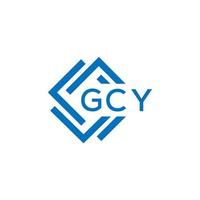gcy Brief Logo Design auf Weiß Hintergrund. gcy kreativ Kreis Brief Logo Konzept. gcy Brief Design. vektor