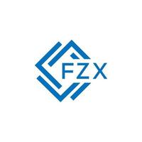 fzx kreativ cirkel brev logotyp begrepp. fzx brev design.fzx brev logotyp design på vit bakgrund. fzx kreativ cirkel brev logotyp begrepp. fzx brev design. vektor