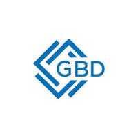 gbd Brief Logo Design auf Weiß Hintergrund. gbd kreativ Kreis Brief Logo Konzept. gbd Brief Design. vektor