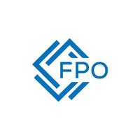 fpo Brief Logo Design auf Weiß Hintergrund. fpo kreativ Kreis Brief Logo Konzept. fpo Brief Design. vektor