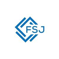 fsj brev logotyp design på vit bakgrund. fsj kreativ cirkel brev logotyp begrepp. fsj brev design. vektor