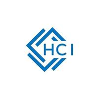 hci Brief Logo Design auf Weiß Hintergrund. hci kreativ Kreis Brief Logo Konzept. hci Brief Design. vektor