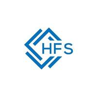 hfs Brief Logo Design auf Weiß Hintergrund. hfs kreativ Kreis Brief Logo Konzept. hfs Brief Design. vektor