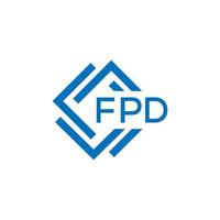 fpd kreativ cirkel brev logotyp begrepp. fpd brev design.fpd brev logotyp design på vit bakgrund. fpd kreativ cirkel brev logotyp begrepp. fpd brev design. vektor