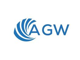 agw abstrakt företag tillväxt logotyp design på vit bakgrund. agw kreativ initialer brev logotyp begrepp. vektor