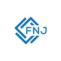 fnj brev logotyp design på vit bakgrund. fnj kreativ cirkel brev logotyp begrepp. fnj brev design. vektor