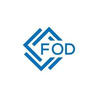 fod brev logotyp design på vit bakgrund. fod kreativ cirkel brev logotyp begrepp. fod brev design. vektor