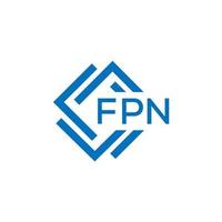 fpn Brief Logo Design auf Weiß Hintergrund. fpn kreativ Kreis Brief Logo Konzept. fpn Brief Design. vektor