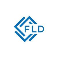 fld Brief Logo Design auf Weiß Hintergrund. fld kreativ Kreis Brief Logo Konzept. fld Brief Design. vektor