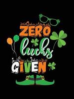 st. Patrick's Tag Typografie bunt irisch Zitat Vektor Beschriftung T-Shirt Design