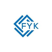 fyk kreativ cirkel brev logotyp begrepp. fyk brev design.fyk brev logotyp design på vit bakgrund. fyk vektor