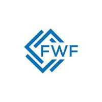 fwf brev logotyp design på vit bakgrund. fwf kreativ cirkel brev logotyp begrepp. fwf brev design. vektor