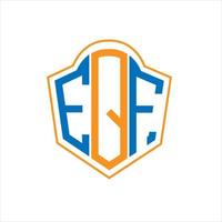 eqf abstrakt monogram skydda logotyp design på vit bakgrund. eqf kreativ initialer brev logotyp. vektor