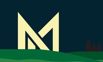 alfabetet bokstäver initialer monogram logotyp am, ma, a och m vektor