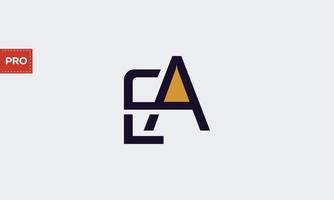 alfabetet bokstäver initialer monogram logotyp ea, ae, e och a vektor