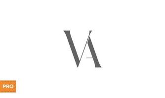 alphabet buchstaben initialen monogramm logo va, av, v und a vektor