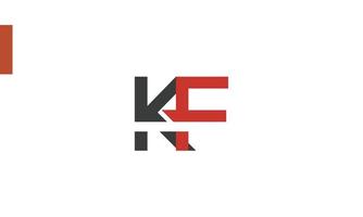 alfabetet bokstäver initialer monogram logotyp kf, fk, k och f vektor