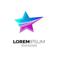 Luxus Star Logo Design Vorlage. elegant Star Logo Design. Star Illustration Vektor