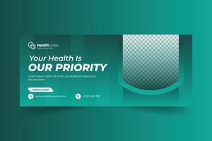 medizinisch Gesundheitswesen Netz Banner und Sozial Medien Startseite Design Vorlage vektor