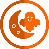 Halloween-Mond-Vektor-Icon-Design vektor