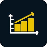 Eskalierendes Balkendiagramm-Vektor-Icon-Design vektor