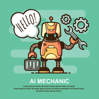 Ai-Mechaniker-Illustration vektor