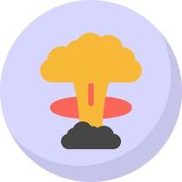 nukleare Explosion Vektor-Icon-Design vektor
