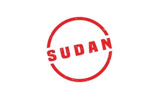 Sudan Briefmarke Gummi mit Grunge Stil auf Weiß Hintergrund vektor