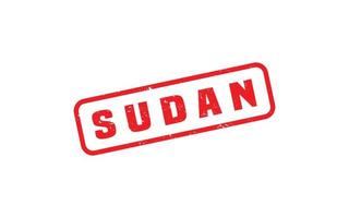 Sudan Briefmarke Gummi mit Grunge Stil auf Weiß Hintergrund vektor