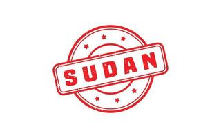 Sudan Briefmarke Gummi mit Grunge Stil auf Weiß Hintergrund vektor