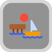 Dock Landschaft Vektor Symbol Design