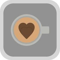 Kaffee-Herz-Vektor-Icon-Design vektor