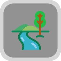 Fluss Landschaft Vektor Symbol Design