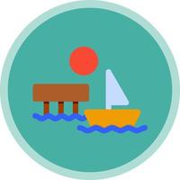 Dock Landschaft Vektor Symbol Design