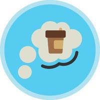 kaffe tänkande vektor ikon design