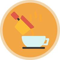 Gießen Sie Kaffee-Vektor-Icon-Design vektor