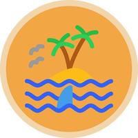 Insel Landschaft Vektor Symbol Design