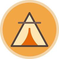 Wüsten-Tipi-Vektor-Icon-Design vektor