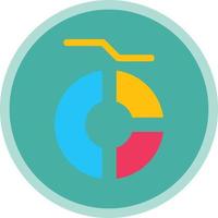 markiertes Donut-Diagramm-Vektor-Icon-Design vektor