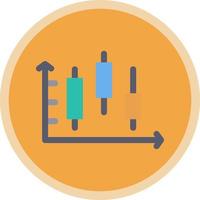 Candlestick-Diagramm-Vektor-Icon-Design vektor