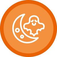 Halloween-Mond-Vektor-Icon-Design vektor