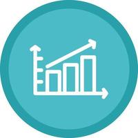 Eskalierendes Balkendiagramm-Vektor-Icon-Design vektor