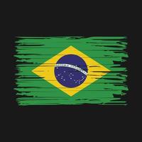 penseldrag för Brasiliens flagga vektor