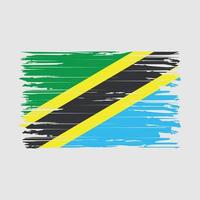 tanzania flagga penseldrag vektor